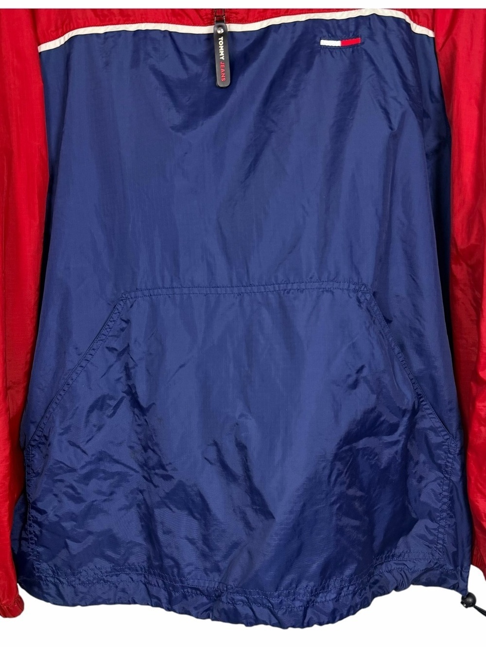 Tommy Jeans Vintage Y2K Colorblock Anorak Windbreaker Men’s L Red Navy - Picture 5 of 11